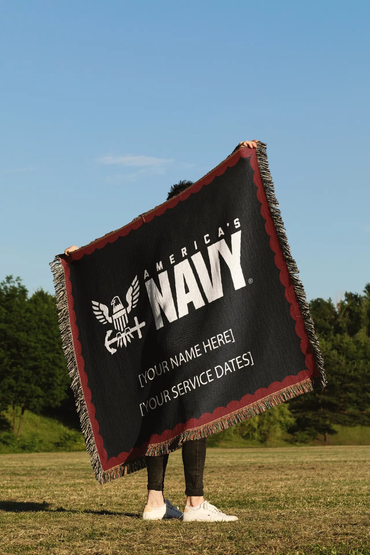 Officially Licensed U.S. Navy Woven Blanket - America's Navy