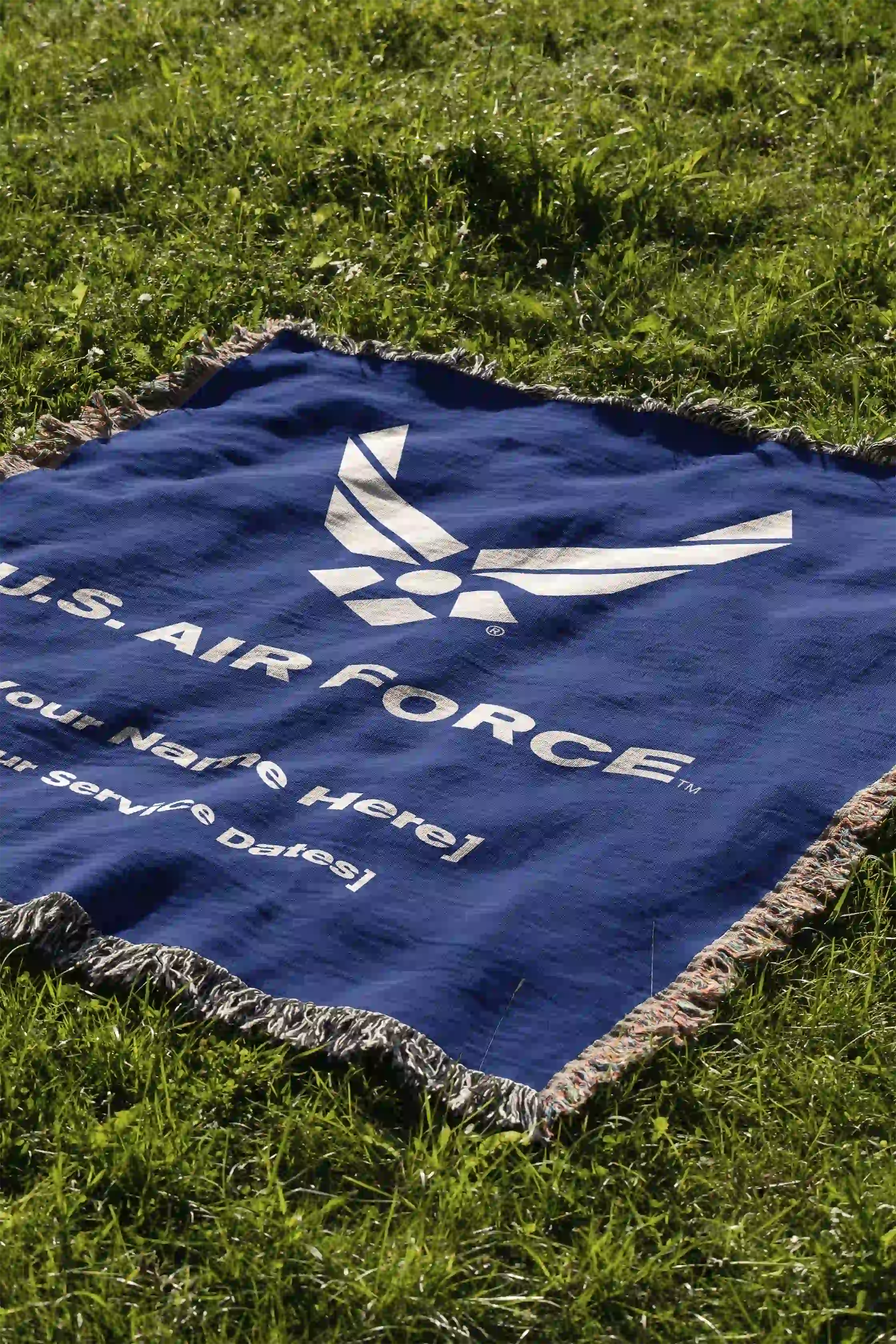 À VENIR ! Couverture tissée de luxe personnalisée de l'US Air Force