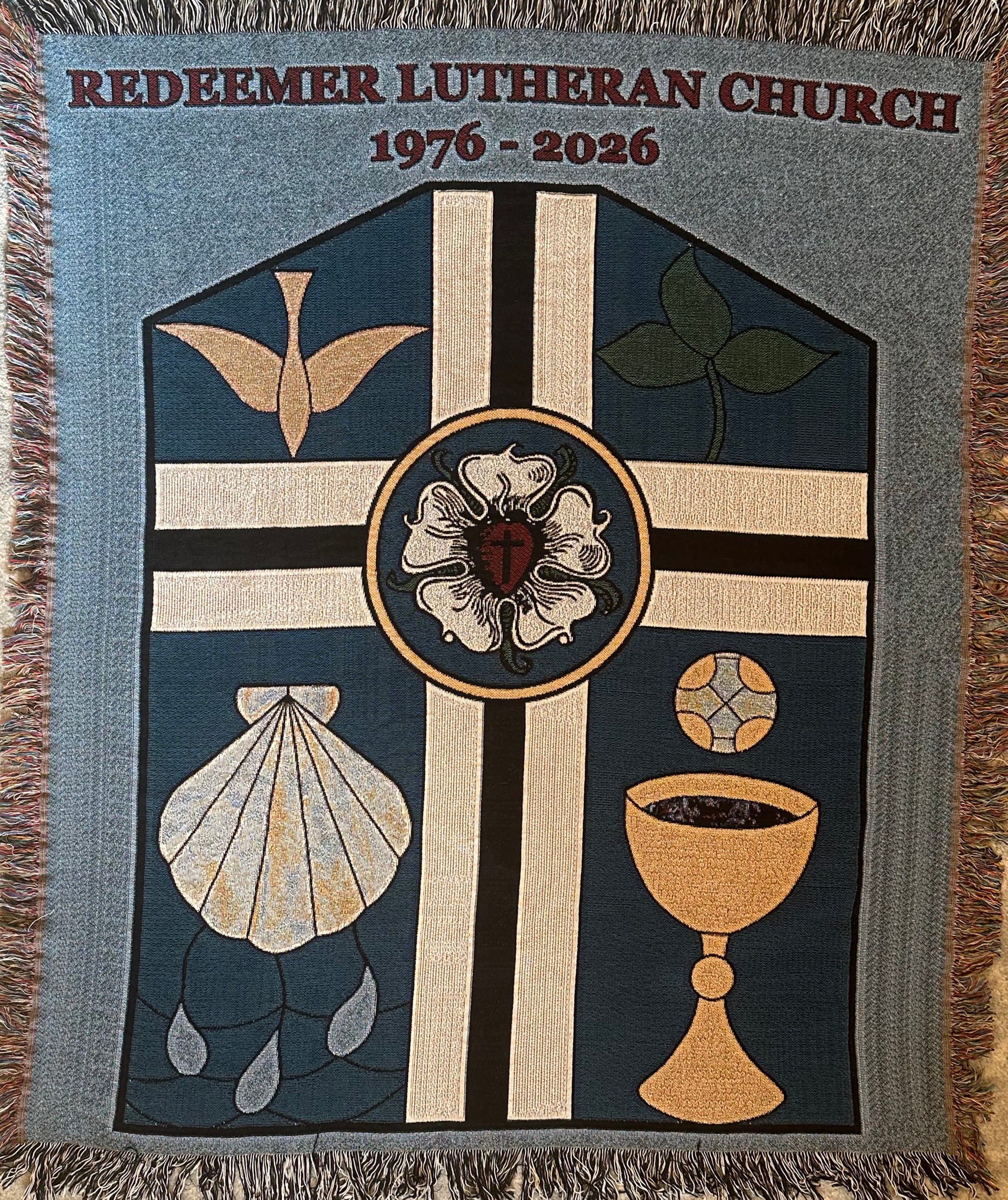 Redeemer Lutheran Church - 50th Anniversary Commemorative Woven Blanket