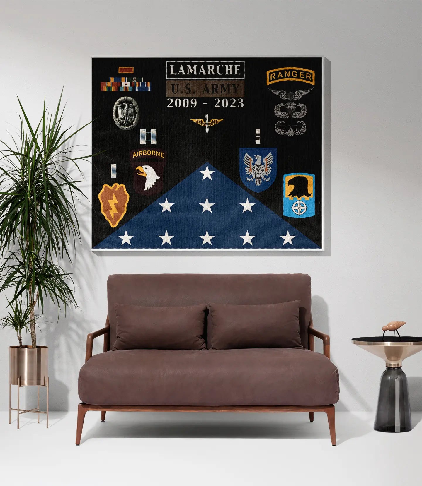 Custom Military Shadow Box Blanket – Personalized Tribute Throw (Officially Licensed)