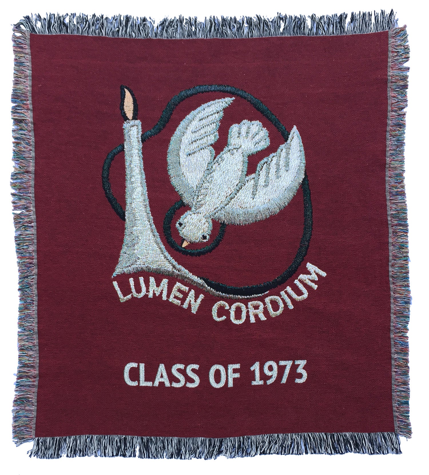 Manta tejida personalizada Lumen Cordium de 50" x 60"