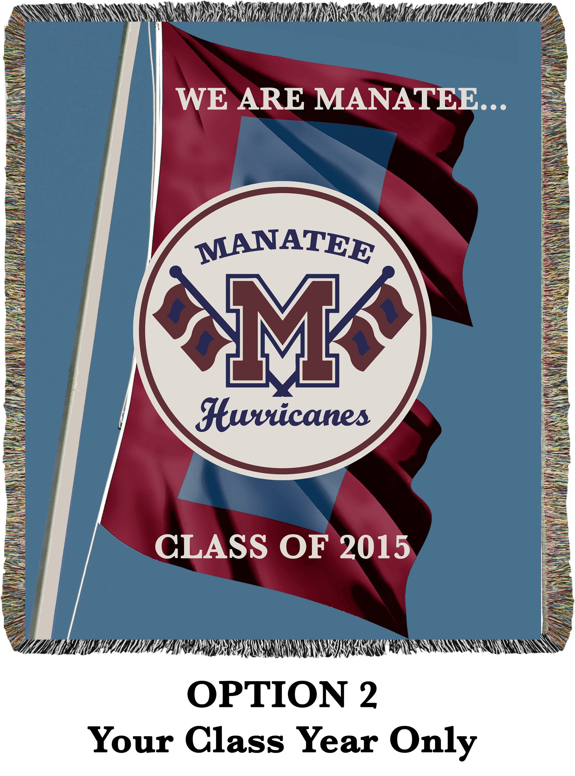 Recaudación de fondos con mantas tejidas personalizadas de la escuela secundaria Manatee