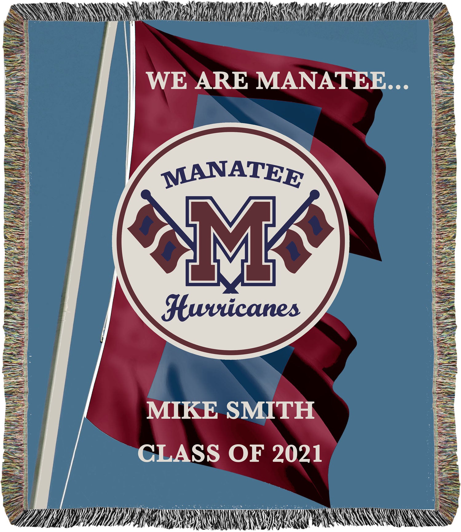 Recaudación de fondos con mantas tejidas de la escuela secundaria Manatee *Graduación 2021*