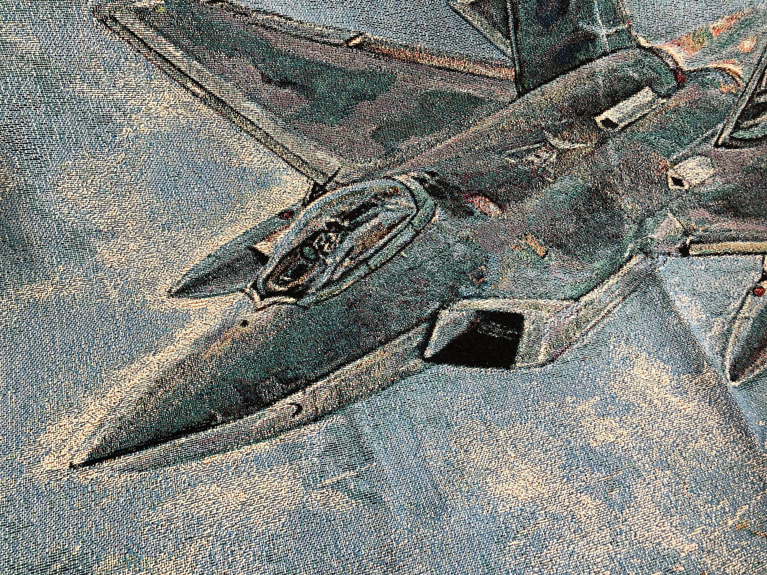 Couverture tissée avec peinture Raptor F-22