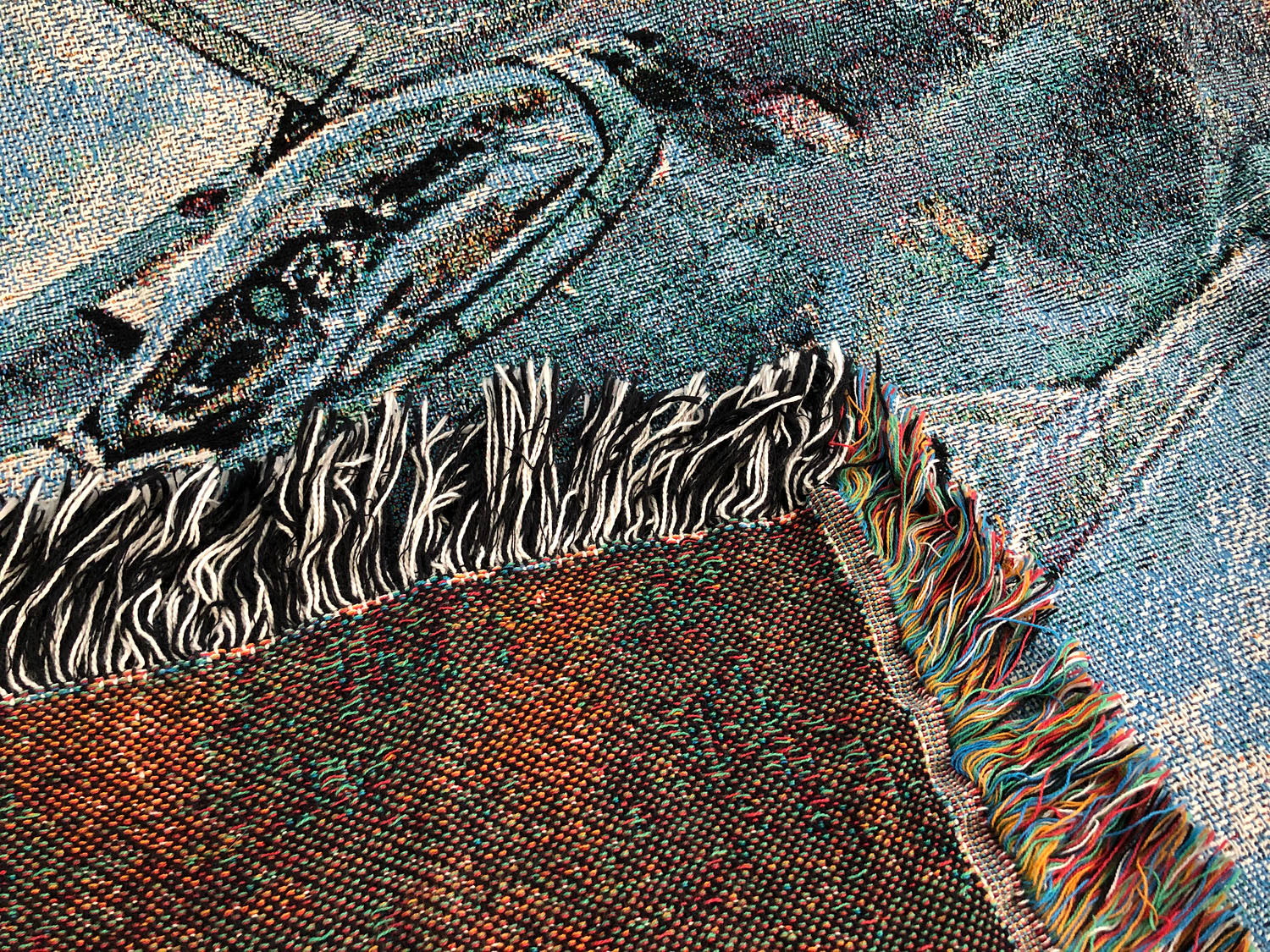 Couverture tissée avec peinture Raptor F-22