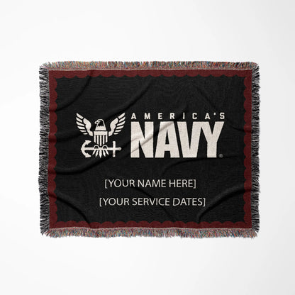 Officially Licensed U.S. Navy Woven Blanket - America's Navy