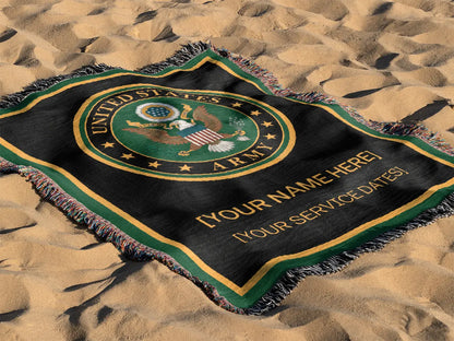 Officially Licensed U.S. Army Woven Blanket - Army Seal