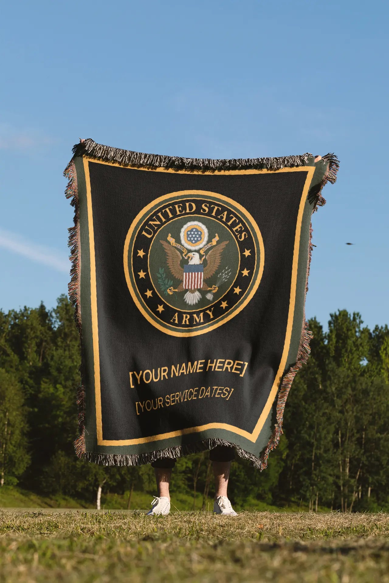 Officially Licensed U.S. Army Woven Blanket - Army Seal