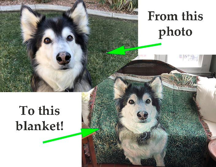 Create Your Own Personalized Custom Woven Blanket - from your own photo or art piece