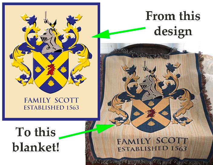 Create Your Own Personalized Custom Woven Blanket - from your own photo or art piece