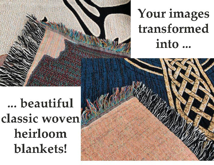 Create Your Own Personalized Custom Woven Blanket - from your own photo or art piece