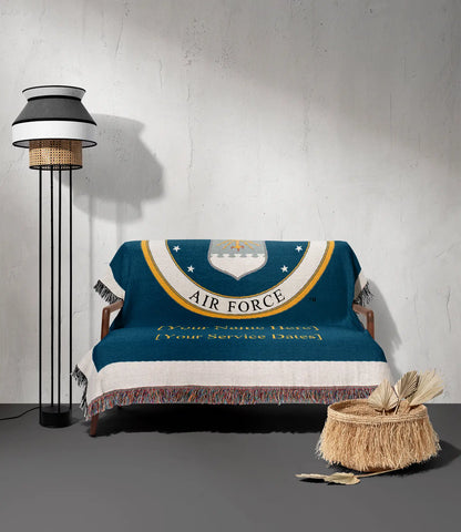 À VENIR ! Couverture tissée de luxe personnalisée de l'US Air Force