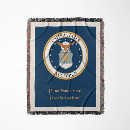 À VENIR ! Couverture tissée de luxe personnalisée de l'US Air Force