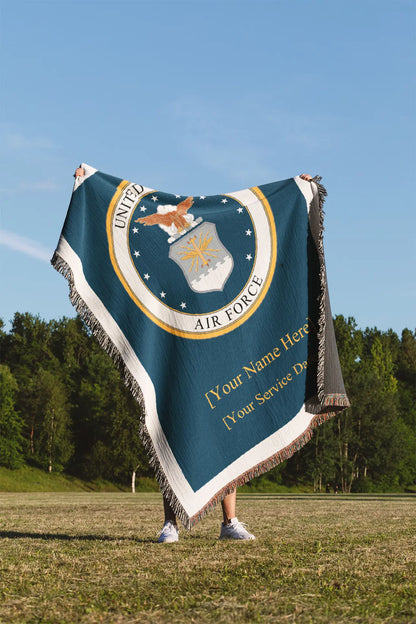 À VENIR ! Couverture tissée de luxe personnalisée de l'US Air Force