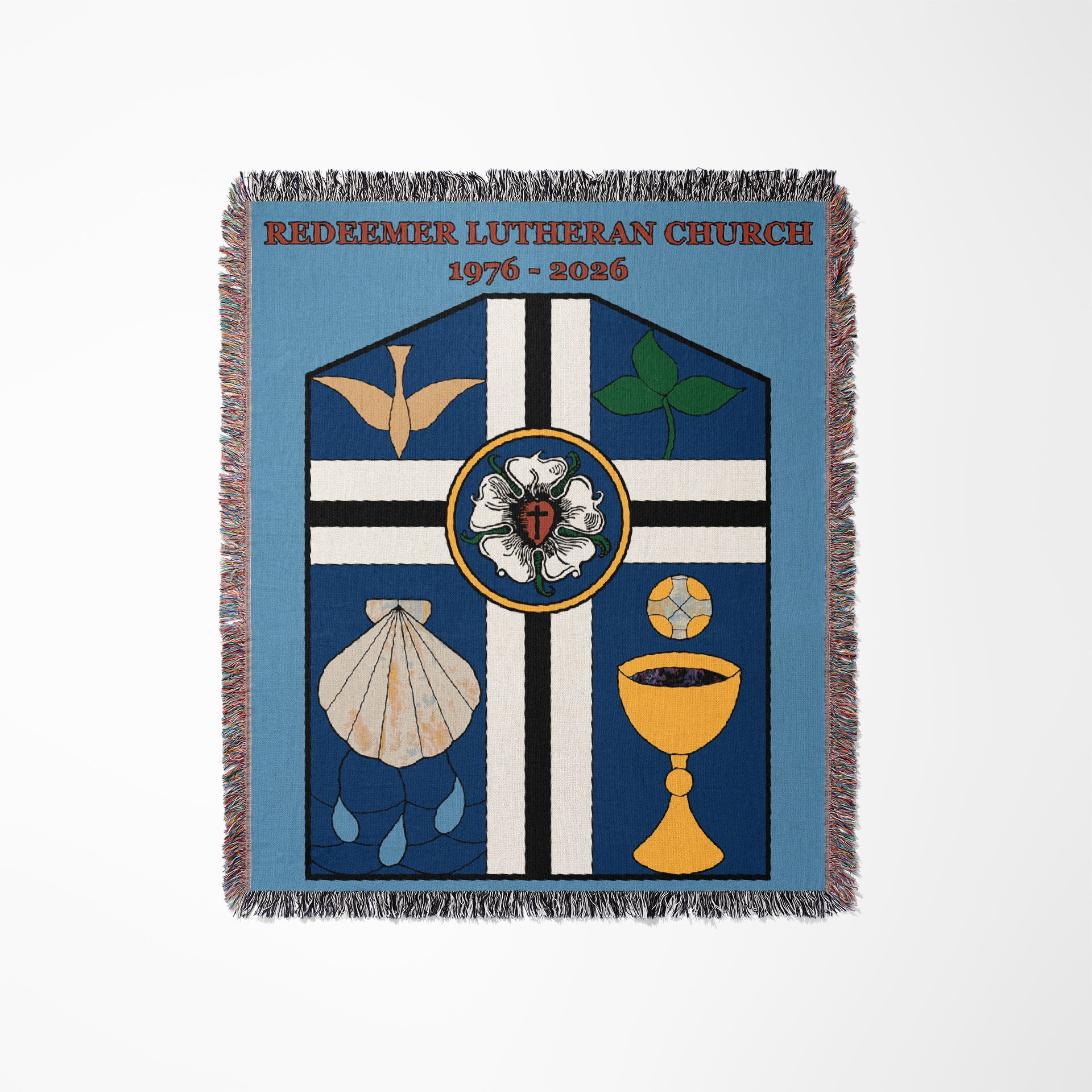 Redeemer Lutheran Church - 50th Anniversary Commemorative Woven Blanket