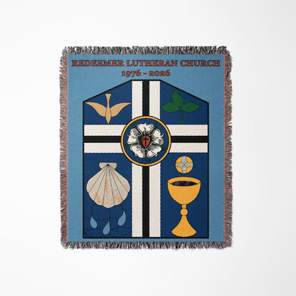 Redeemer Lutheran Church - 50th Anniversary Commemorative Woven Blanket