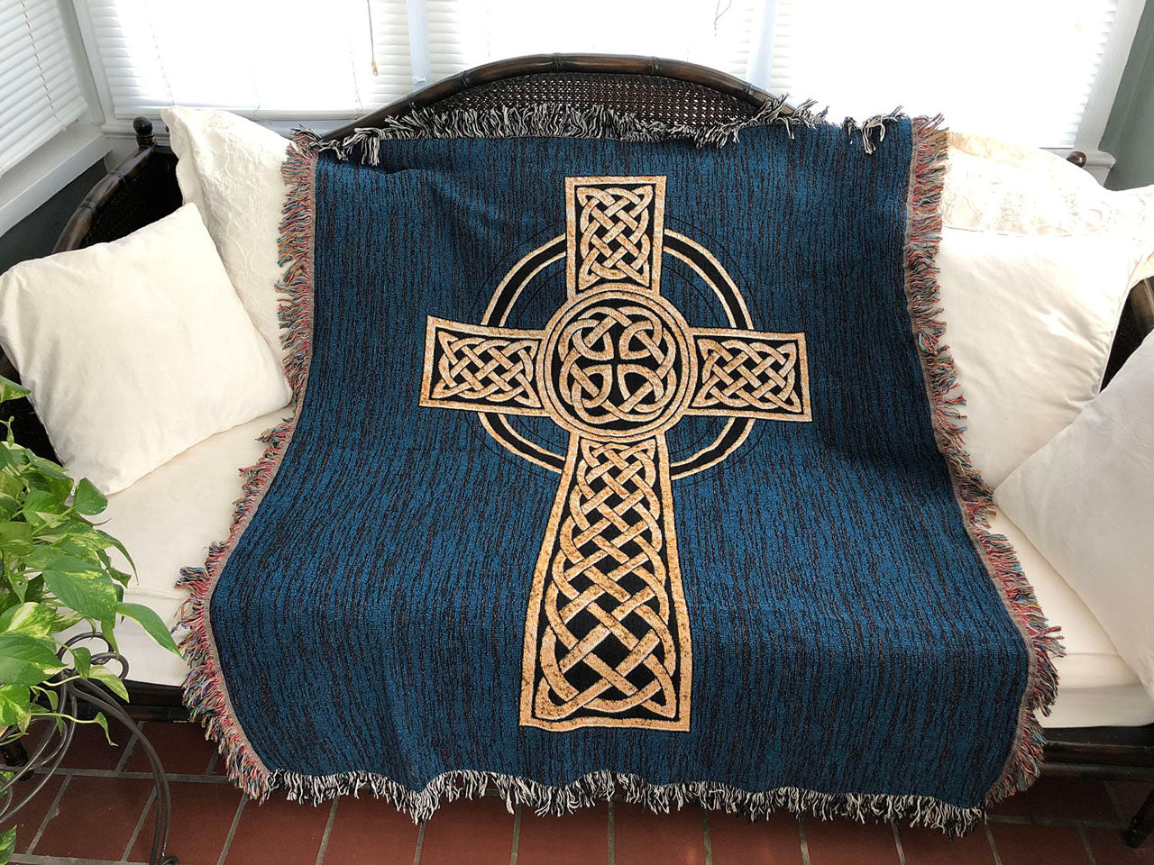 Celtic Cross Woven Blanket