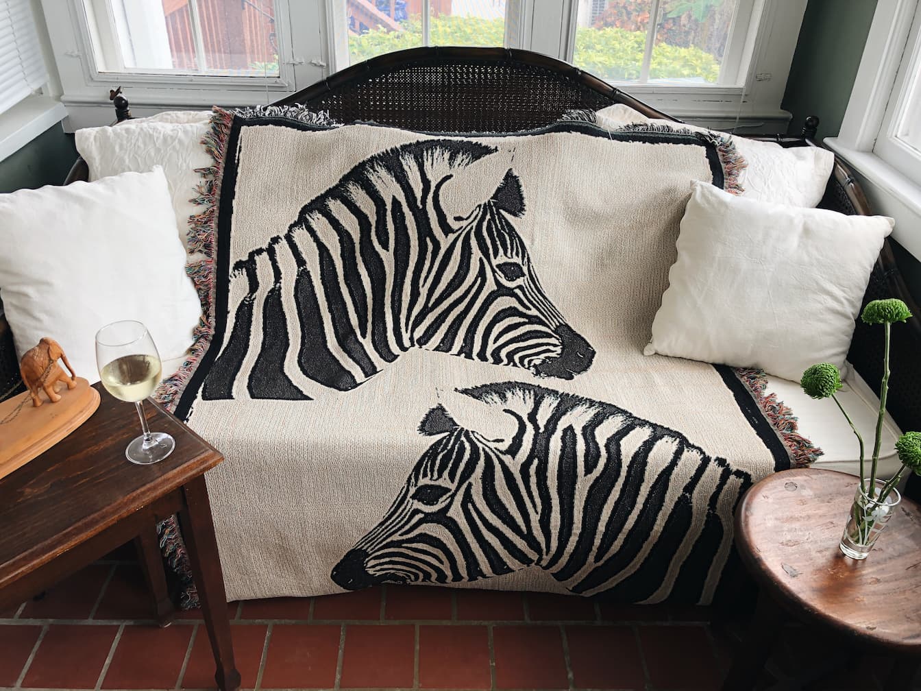 Zebra Black and White Throw Blanket